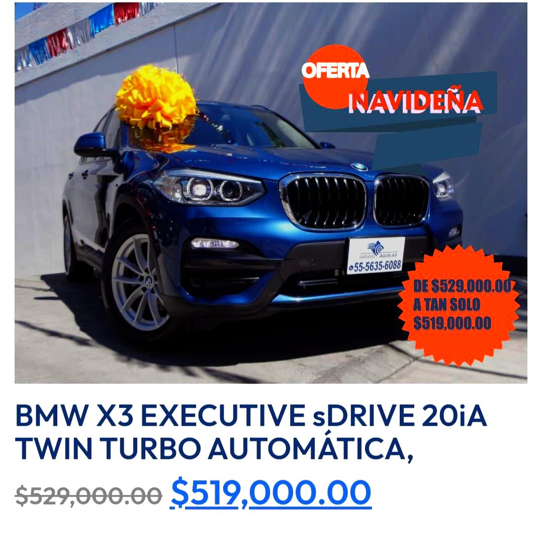 BMW X3 EXECUTIVE sDRIVE 20iA TWIN TURBO AUTOMÁTICA,