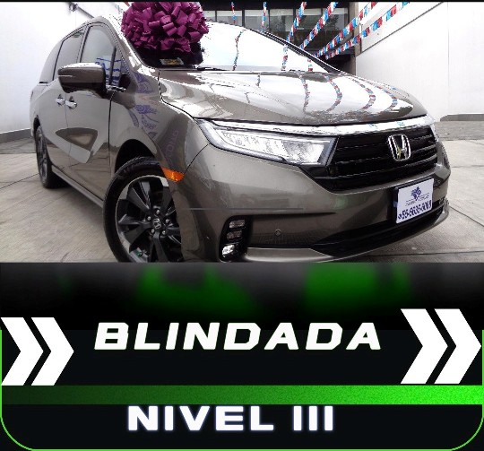 HONDA ODYSSEY TOURING BLINDADA NIVEL III, 3.5L AUTOMÁTICA,