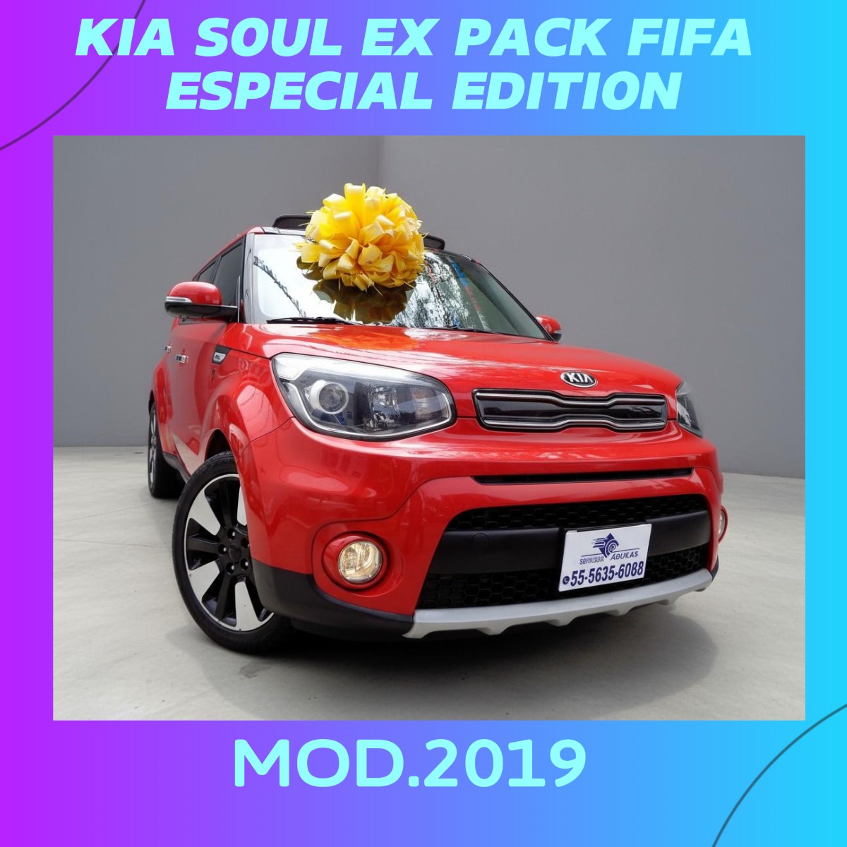 KIA SOUL EX PACK FIFA LIMITED EDITION. (PRODUCCION LIMITADA, SOLO 300 UNIDADES DE ESTA VERSIÓN)
