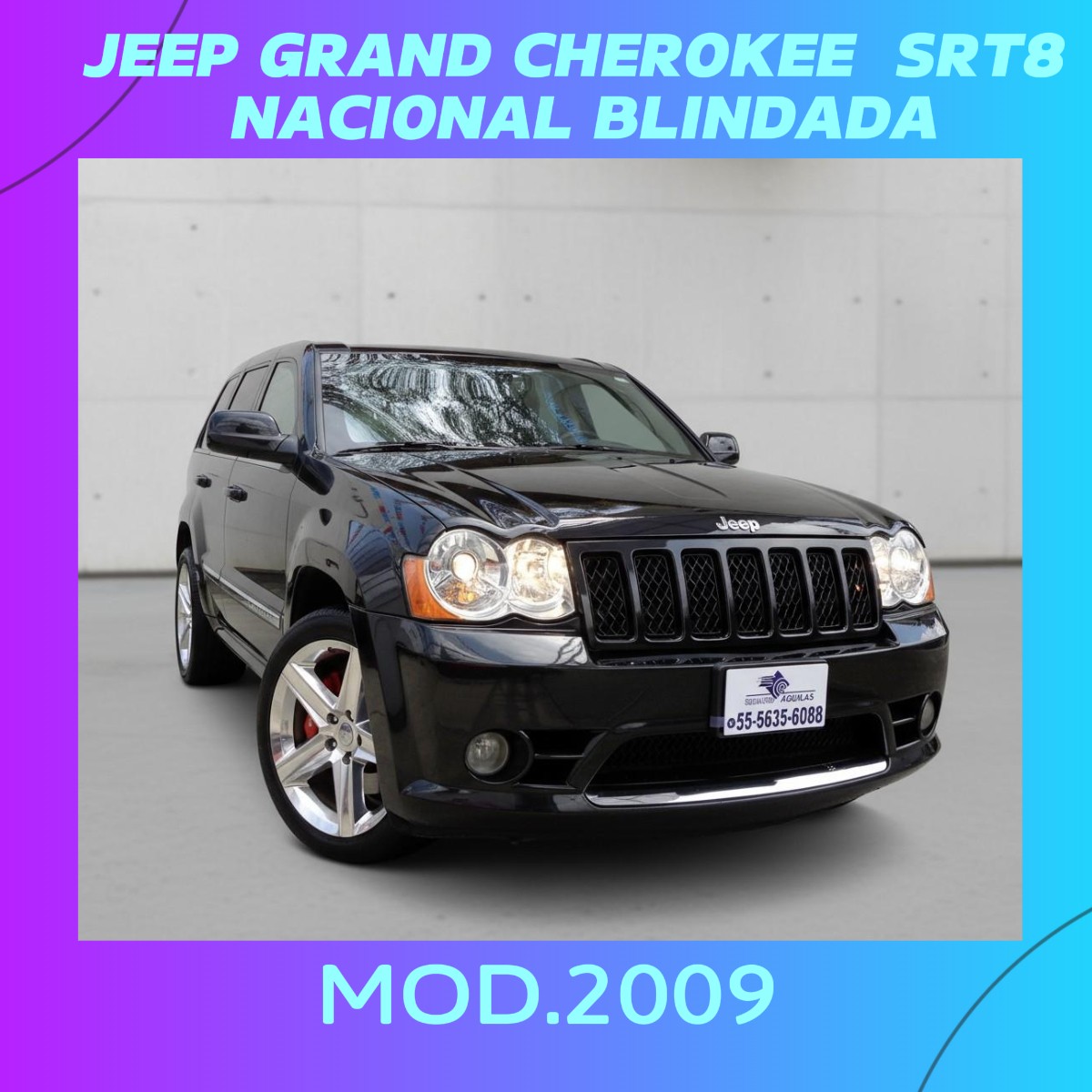 JEEP GRAND CHEROKEE "SRT 8" NACIONAL BLINDADA AUTOMÁTICA